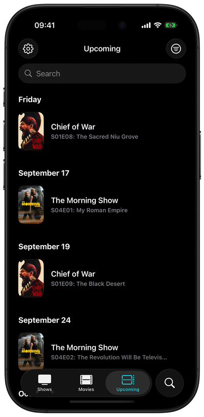 Upcoming Screen